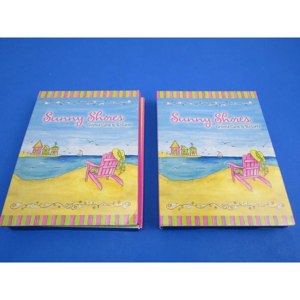 BJ Lantz Sunny Shores Beach Themed Stationery Greeting Cards Leanin Tree
